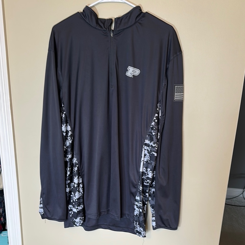 Gray Purdue Logo Pullover